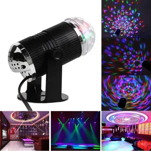 Mini Bola Disco LED RGB Giratoria Decorativa Multicolor Fiestas FIGGOS