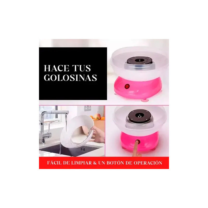 Máquina De Algodón De Azúcar Eléctrica Figoimport Rosa De 500w Para Postres