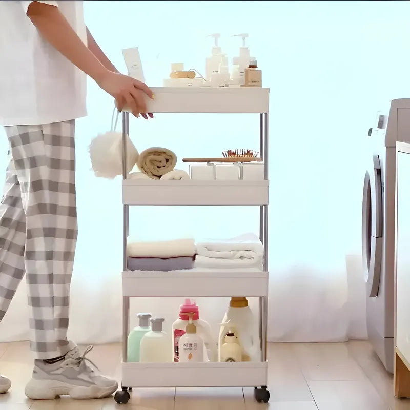 Organizador Baño Carro Cocina Organizador Cocina 4 Niveles Blanco