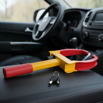 Tranca Volante Antirrobo + Traba Rueda Pack Auto Seguridad