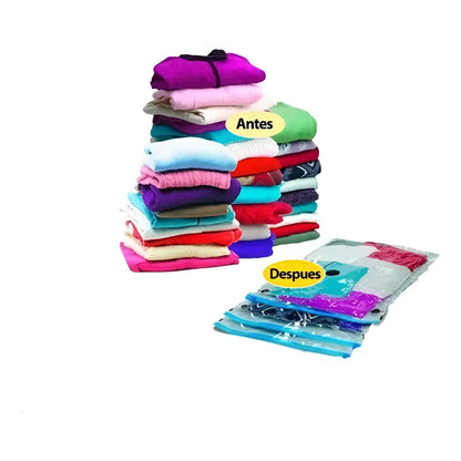 Bolsas Al Vacio Comprimir Ropa Ahorra Espacio 60x80 Pack 24