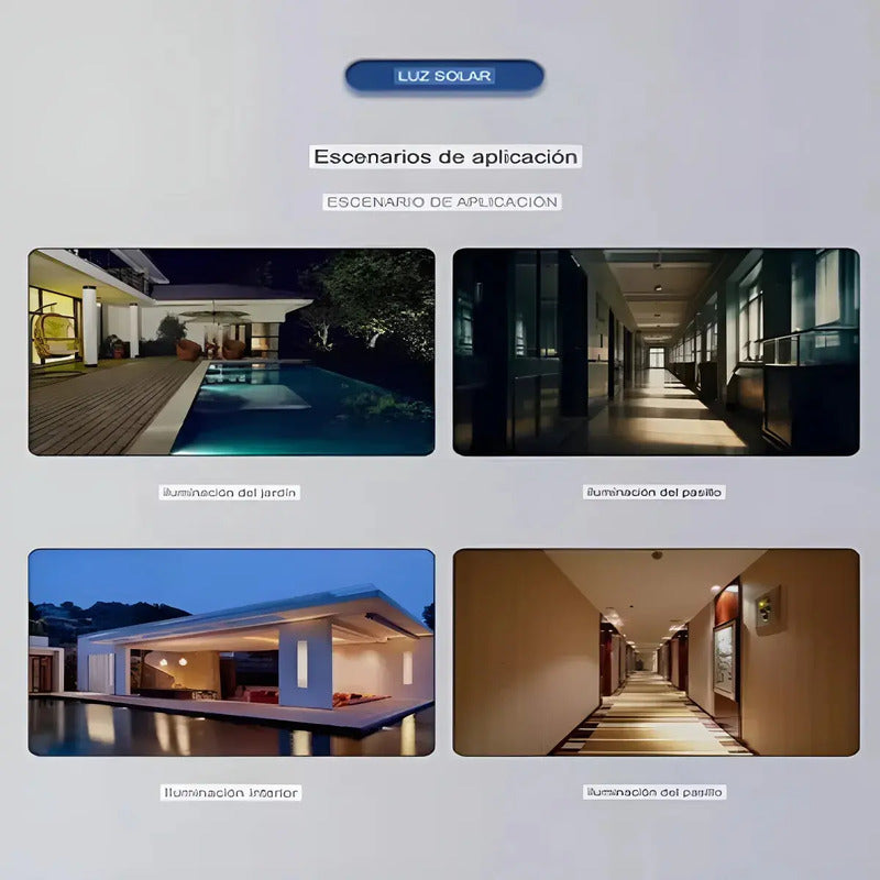 Lámpara Plafón Solar M Casa 100w Luz Blanca 6500k Blanco