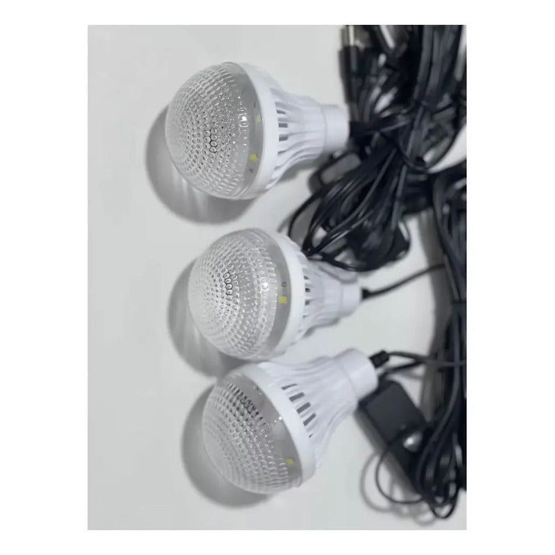 Kit Solar Tasbel Camping 3 Lámparas Led + Usb Emergencia