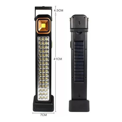 Lámpara 48 Led Solar Foco Luz Emergencia Recargable  Negro