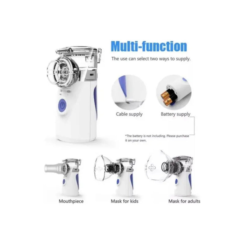 Nebulizador Vaporizador Portatil Mesh Asma Inhalador Terapia Blanco