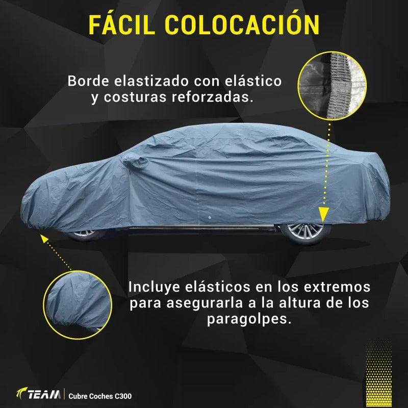 Carpa Funda Cubre Auto Premium Impermeable Gris L