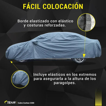 Carpa Funda Cubre Auto Premium Impermeable Gris L