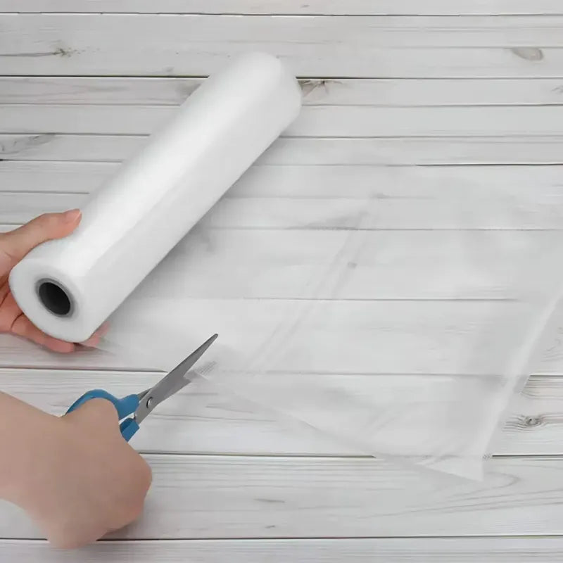 Rollo Sellado Vacío Bolsa Sellar Al Vacio Color Transparente De 28 Cm X 10 Metros Gac-100982 Medclean Solutions Blanco