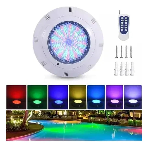Lámpara Led Subacuática Figoimport Para Piscina Con Luz Rgb Y Control Remoto