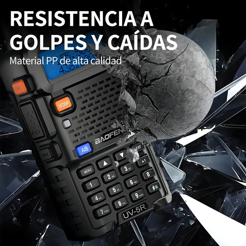 Walkie Talkie Baofeng Uv-5r Largo Alcance 10km 128 Canales Negro