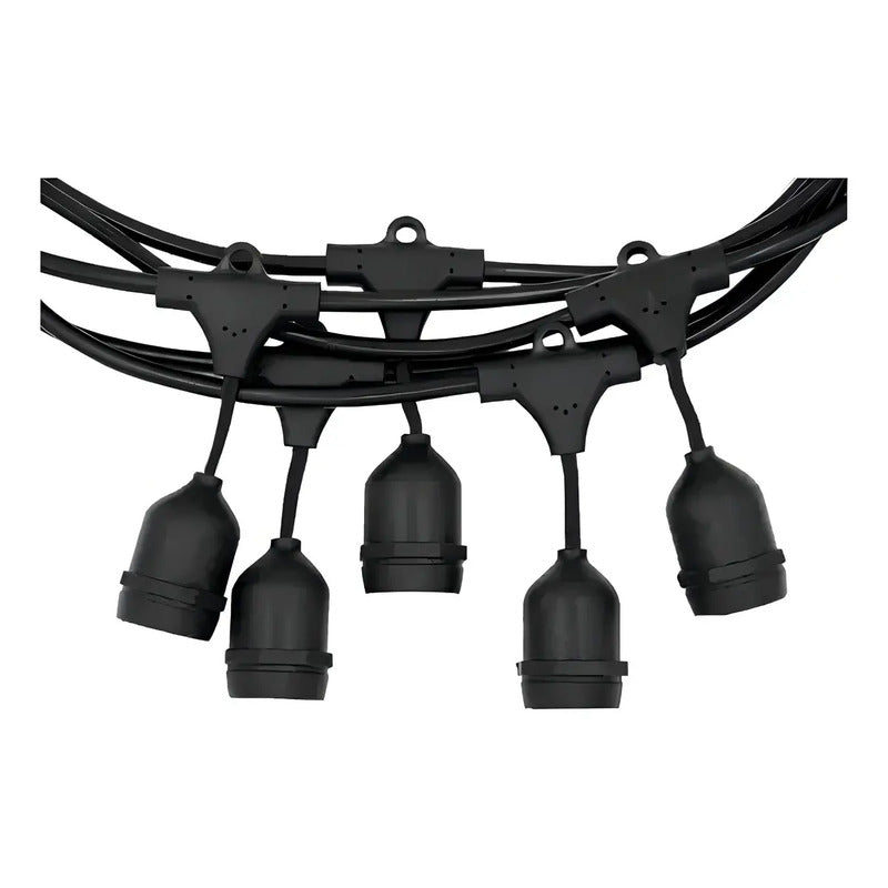 Guirnalda Luces Led Ampolletas E27 Incluidas 10m Decorativas Luces Cálida