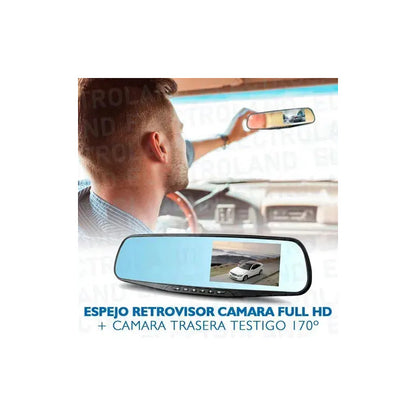 Espejo Retrovisor Con Cámara Frontal Y De Retroceso Hd Para Auto