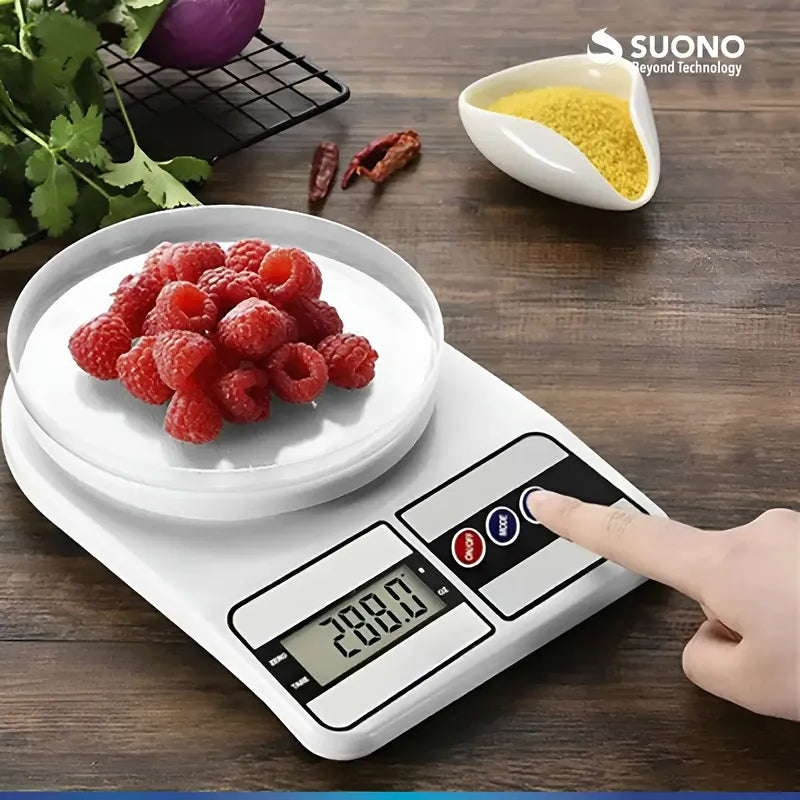 Pesa Digital Balanza De Cocina Comercio 1g A 10kg Portatil  Blanco 10 Kg