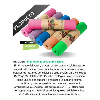 Mat De Yoga Figoimport De Goma Eva Antideslizante Y Plegable Variado