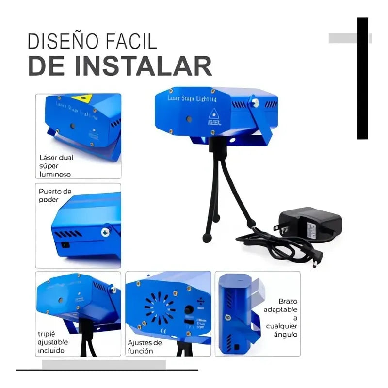 Proyector Puntos Laser Fiesta Luces De Fiesta Ritmico
