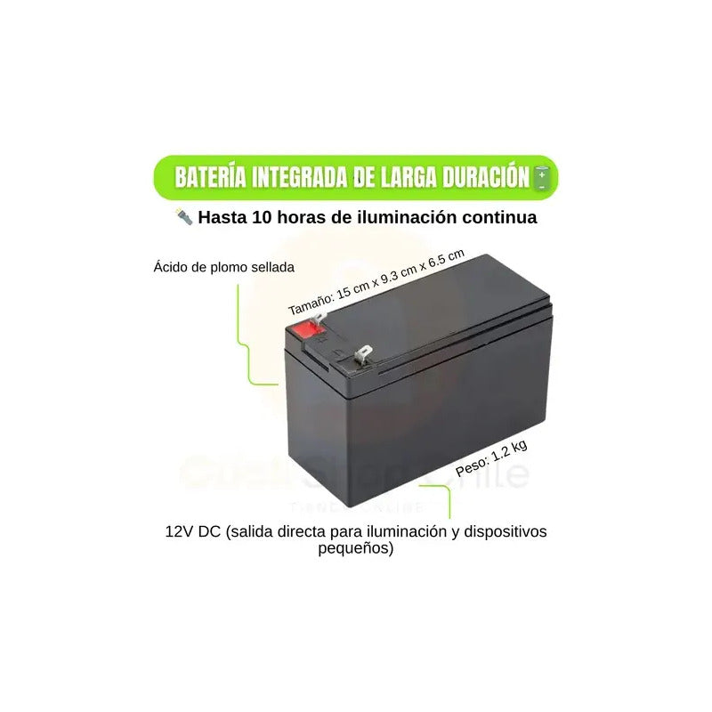 Estación De Energía Portátil Figoimport Pro 220w Con Panel Solar Y Linterna Led