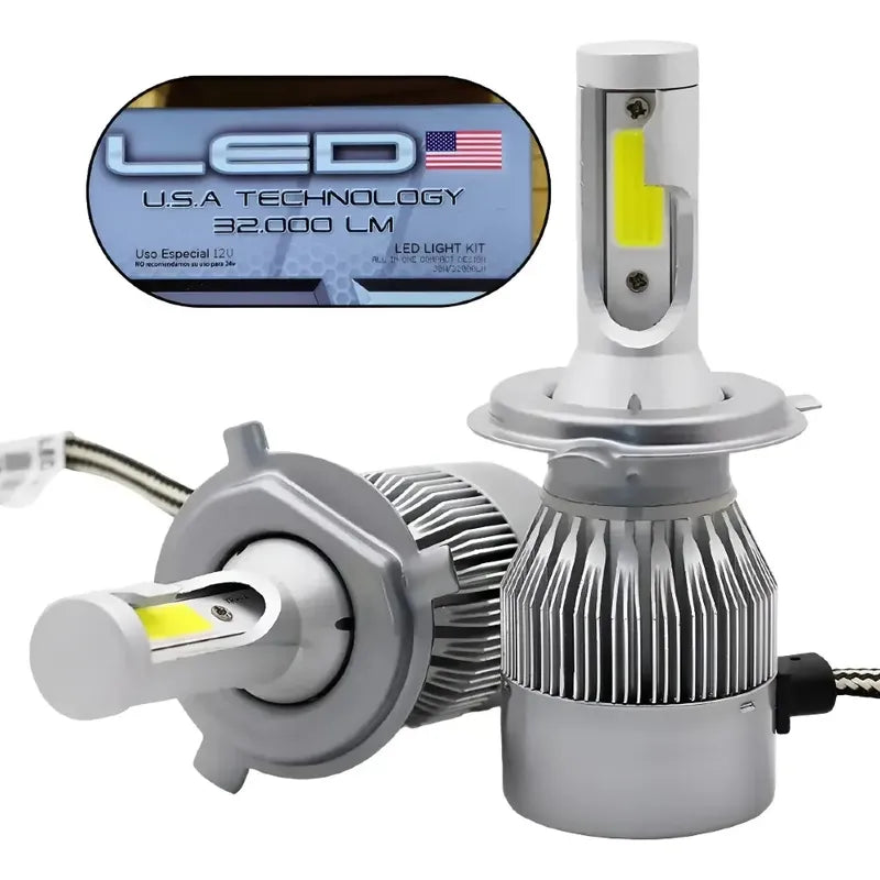 Kit Luces Led Para Auto H4 C6 Look Con Ventilador
