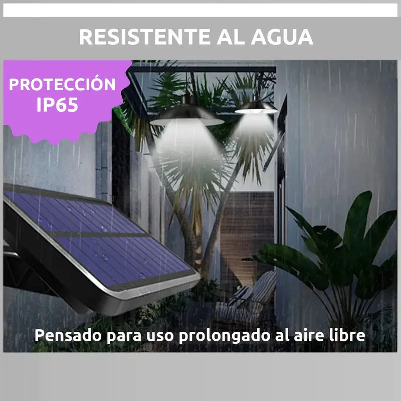 Lampara Led Solar Colgante 120º Con Control 120w 1 Unidad Negro
