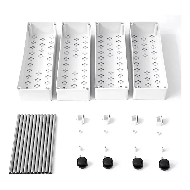 Carrito Organizador 4 Estantes Con Ruedas Para Cocina Blanco