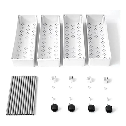 Carrito Organizador 4 Estantes Con Ruedas Para Cocina Blanco