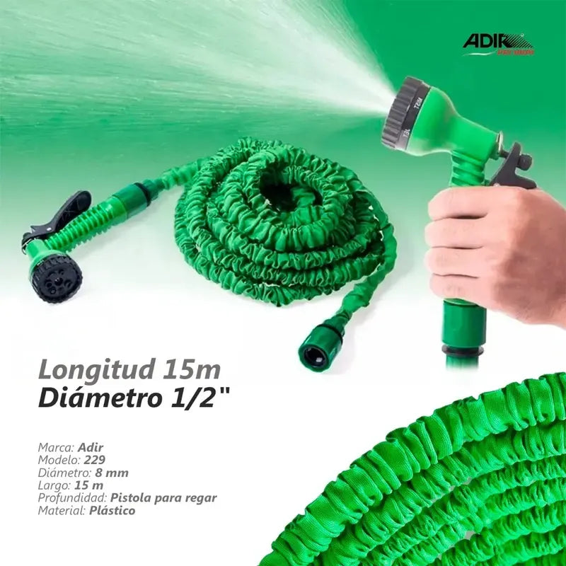 Pack X2 Manguera Retractil Expandible 22 Mts