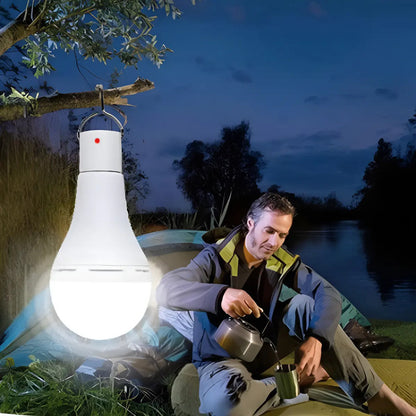 Ampolleta 5w Solar + Panel 7 Horas De Luz Blanco Frío