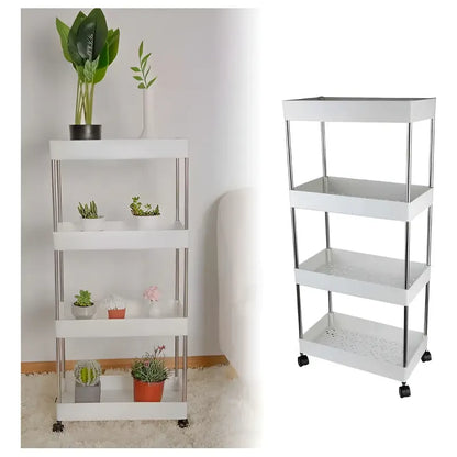 Organizador Baño Carro Cocina Organizador Cocina 4 Niveles Blanco