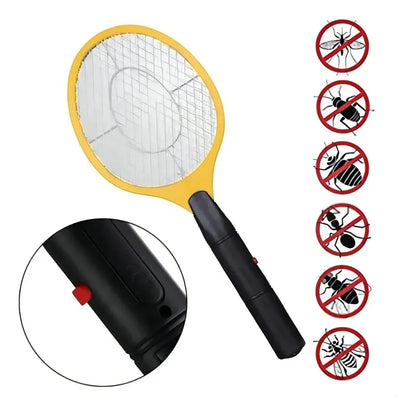 X2 Raqueta Eléctrica Mata Moscas Mosquitos Negro