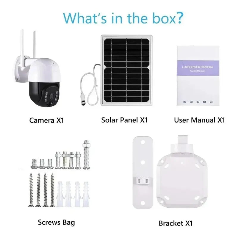 Camara Ip Solar Seguridad Wifi Exterior Hd 1080p Icsee Blanco