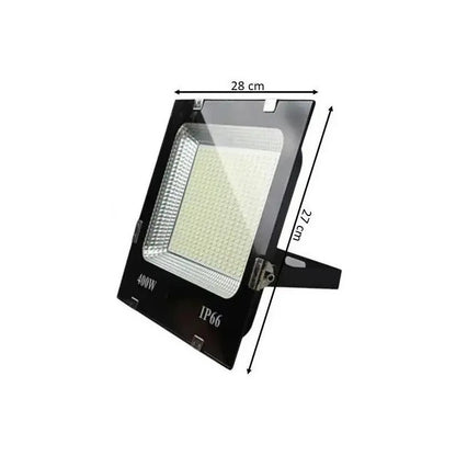 Foco Reflector Proyector Electrico Led400w Impermeable 6500k Color De La Carcasa Negro