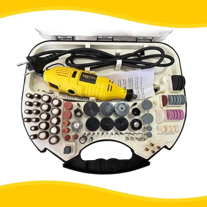 Minitorno Rotativo Inalámbrico Figoimport Ch2904-x Con 160 Accesorios Y Eje Flexible Para Bricolaje Y Precisión 60 Hz