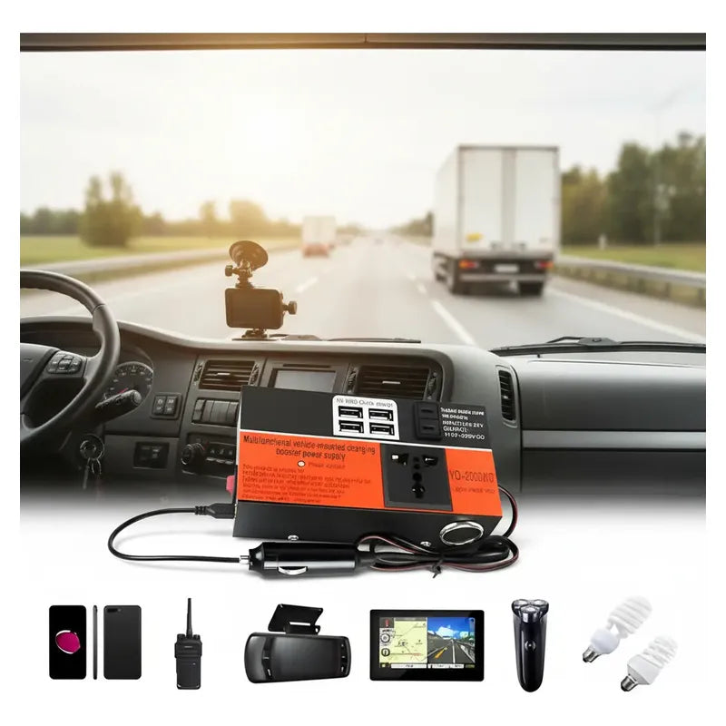 Inversor Auto 200w 12v A 220v Con Usb