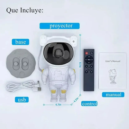Lámpara Astronauta Proyector Láser Led Star Night Light Negro