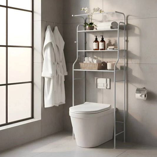 Organizador De Baño Tiene 3 Pisos P/ Ahorrar Espacio Premium Blanco