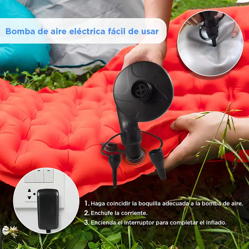 Bomba De Aire Eléctrica Portátil Para Inflables Y Colchones, Con Función Inflador Y Desinflador