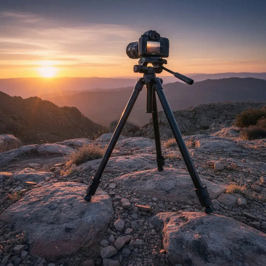 Trípode Para Celular Y Cámara Profesional Figostore Sl3600 De Aluminio Con Cabezal Panorámico Negro