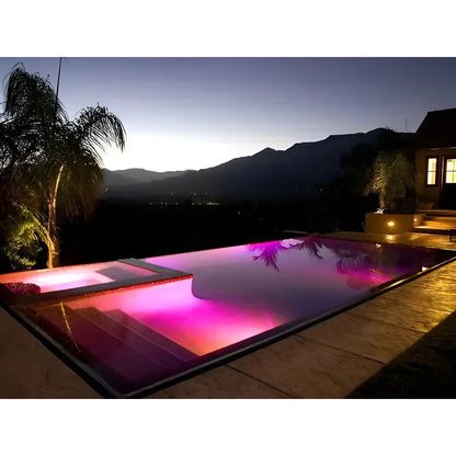 Lámpara Led Sumergible Rgb De 24w Con Control Remoto Para Piscina