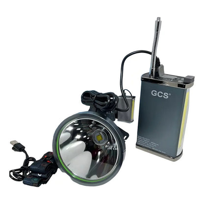 Foco Led Gcs 1800w Azul Largo Alcance 500m Resistente Agua Recargable Azul