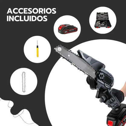 Motosierra Eléctrica Inalambrica Portátil De 6 Pulgadas Negro