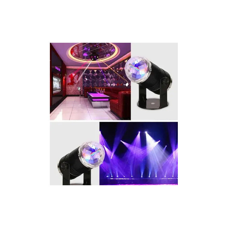 Mini Bola Disco LED RGB Giratoria Decorativa Multicolor Fiestas FIGGOS