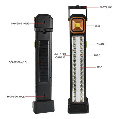 X2 Lampara De Emergencias Solar Recargable Luz Focos 48 Led Blanco