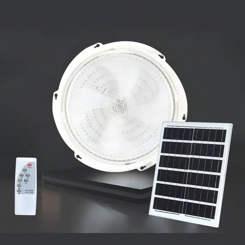X4 Lampara Redonda De Techo Solar 100w M Casa Plafón Solar Color Blanco Frio