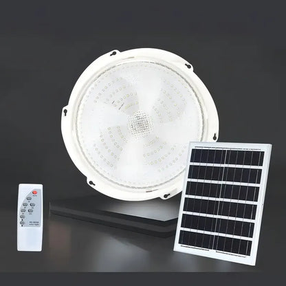 X4 Lampara Redonda De Techo Solar 100w M Casa Plafón Solar Color Blanco Frio