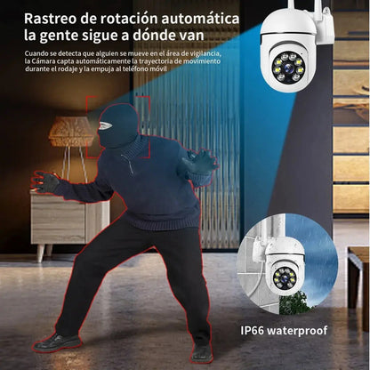 Pack De 2 Cámaras De Vigilancia Domo Wi-fi Figostore Para Exterior, Full Hd Y Visión Nocturna Blanco