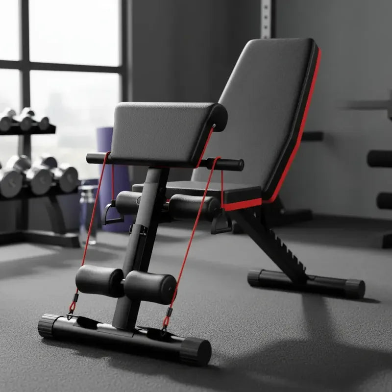 Silla Multifuncion Banca Para Hacer Abdominales Ejercicio A2 Negro
