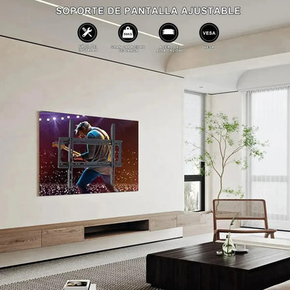 Base Mural Para Smart Tv 26 A 63 Pulgadas Acero Reforzado Negro