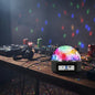 Bola Disco Espejada 18 Cm Con Luces Rítmicas Fiesta  X2