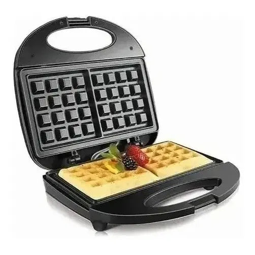 Maquina Wafflera Para Waffles Desayuno Cocina Negro
