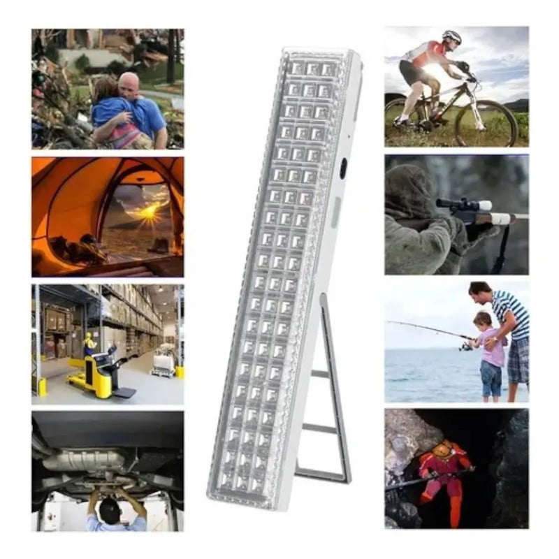 Lámpara Luz Led De Emergencia Recargable 20 Hrs Blanco