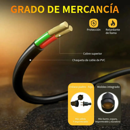 Guirnalda Impermeable 10 Metros Sin Ampolletas E27 Blanco